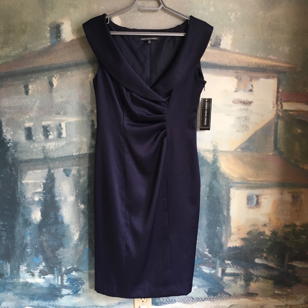 Jones Wear Dress Women’s Navy Blue Formal Evening Cocktail Size 4